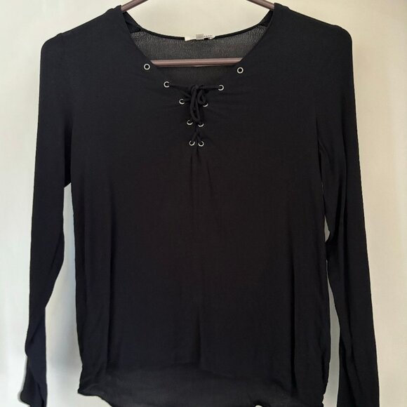 Aritzia Wilfred Free Black Redling Blouse Size XS - Picture 2 of 5